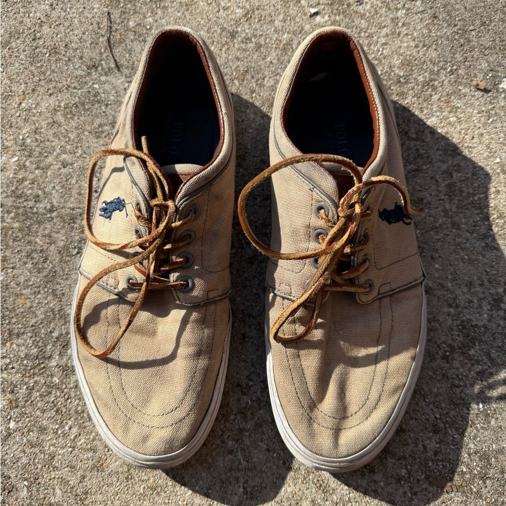 Polo Ralph Lauren Tan Canvas Shoe - Mens 9.5